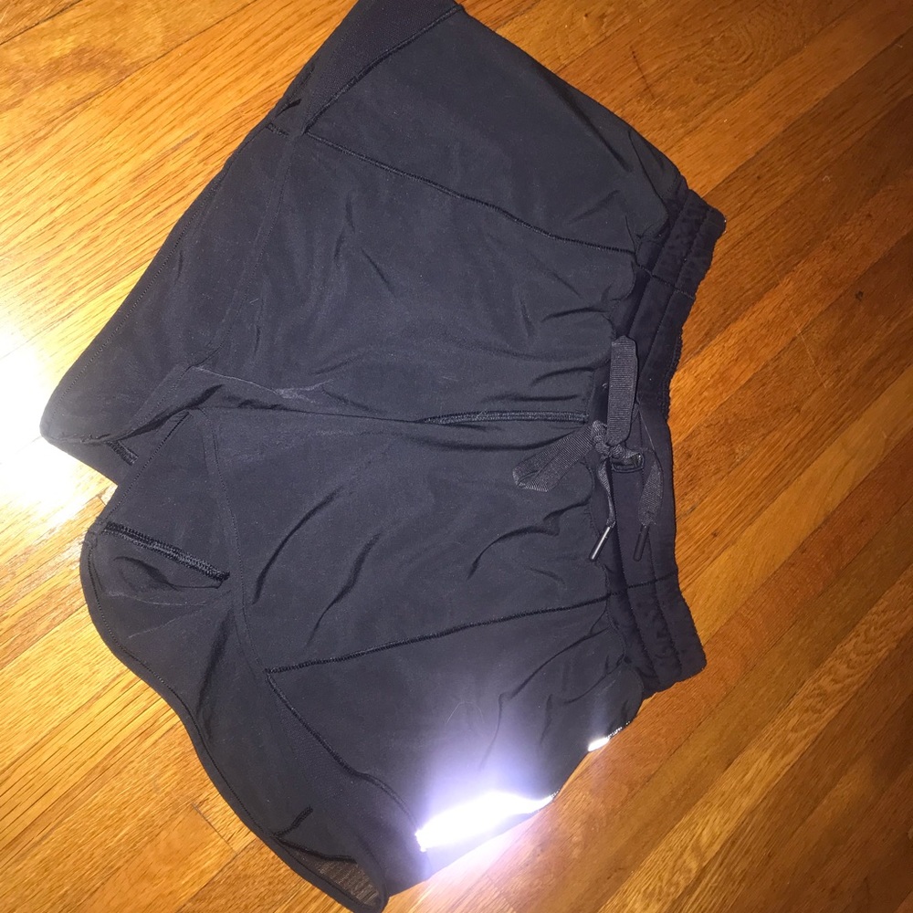 navy lululemon hotty hot shorts